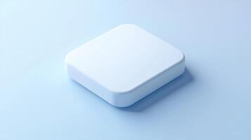 Minimalistic White Copy Icon on Clean Modern Backdrop photo