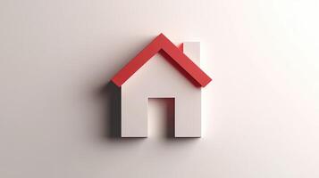 Minimalist Chic White Canvas Home Icon photo