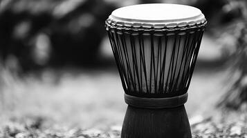Modern Monochrome Drum Stylish Symbol with Unique Design photo