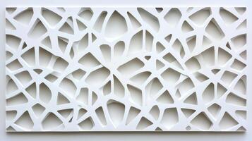 Elegant White Geometric Pattern Creates Intriguing Visual Depth photo