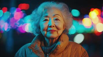 Neon Dances With the Moon A Khaki Windbreakers Glow photo