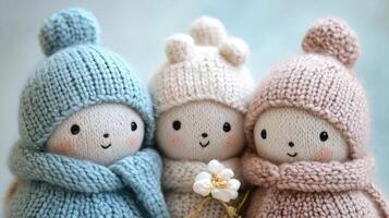 Adorable Critters in Cozy Beanies Spreading Charm and Joy photo