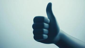 White Canvas of Encouragement The Iconic ThumbsUp Symbol photo