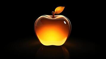 Sleek Apple A Modern Abstract Design with Shadow Detail photo