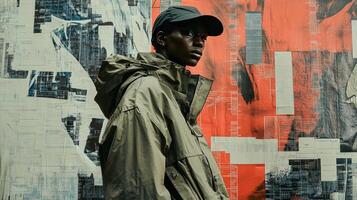 Cultural Infusion A FashionForward Khaki Windbreaker and Cap photo