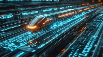 Digital Railways Computer Keyboards as Futuristic Crossed Paths photo