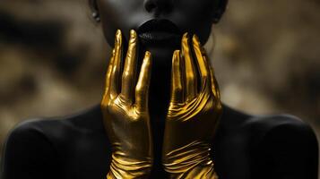 Golden Girl A Striking Contrast in a Monochrome World photo