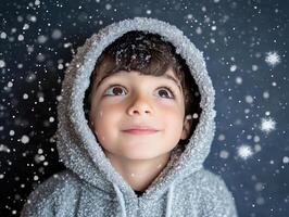 Snowflakes Dancing The Wonder of Childhoods Innocence photo