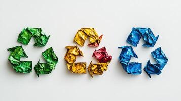 Unique Trash Symbol Illustration Pops Against Minimalist White Background photo
