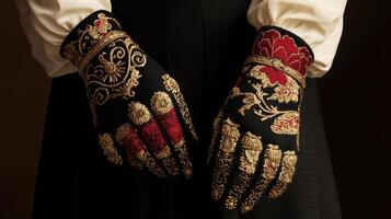 Ancient Motifs Embellished Gloves Inspired by Cretes Heritage photo