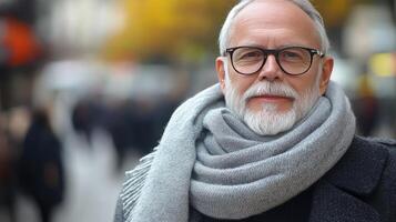 The Silver Scarf Enhancing the Older Mans Distinguished Aura photo