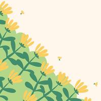 Spring flower greeting card background vector