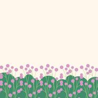 Spring flower greeting card template background vector