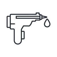 glue gun icon. .Editable stroke.linear style sign for use web design,logo.Symbol illustration. vector