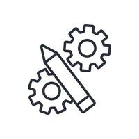 Tools icon. .Editable stroke.linear style sign for use web design vector