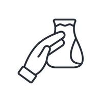 pottery icon. .Editable stroke.linear style sign vector