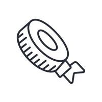 measure icon. .Editable stroke.linear style sign for use web vector