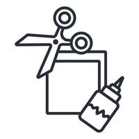 crafting icon. .Editable stroke.linear style sign for use web design,logo.Symbol illustration. vector