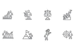 success icon set..Editable stroke.linear style sign. vector