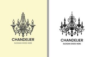 Chandelier design idea vector