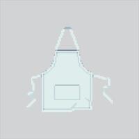 Pixel art illustration Kitchen Apron. Pixelated Chef Apron. Kitchen Chef Apron Icon pixelated for the pixel game and icon for website and game. old school retro. vector