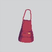 Pixel art illustration Kitchen Apron. Pixelated Chef Apron. Kitchen Chef Apron Icon pixelated for the pixel art game and icon for website and game. old school retro. vector