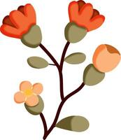 Decorative Flower Branch vector
