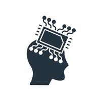 artificial intelligence icons isolated on White Background' vector