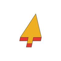 Illustration pointer arrow with blank background vector
