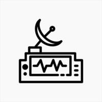 Design Illustration graphic of military radar icon with line style. Suitable for UI, mobile design, web design, etc. vector