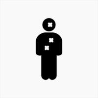 Design Illustration graphic of dummy target icon with glyph style. Suitable for UI, mobile design, web design, etc. vector