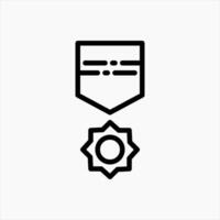 Design Illustration graphic of military badge icon with line style. Suitable for UI, mobile design, web design, etc. vector
