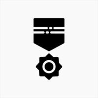 Design Illustration graphic of military badge icon with glyph style. Suitable for UI, mobile design, web design, etc. vector