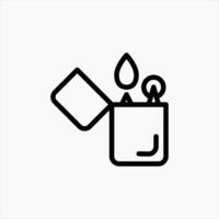 Design Illustration graphic of lighter icon with line style. Suitable for UI, mobile design, web design, etc. vector