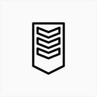 Design Illustration graphic of captain badge icon with line style. Suitable for UI, mobile design, web design, etc. vector