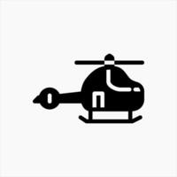 Design Illustration graphic of helicopter icon with glyph style. Suitable for UI, mobile design, web design, etc. vector