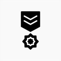 Design Illustration graphic of lieutenant badge icon with glyph style. Suitable for UI, mobile design, web design, etc. vector