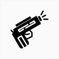 Design Illustration graphic of gun icon with glyph style. Suitable for UI, mobile design, web design, etc. vector