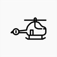 Design Illustration graphic of helicopter icon with line style. Suitable for UI, mobile design, web design, etc. vector