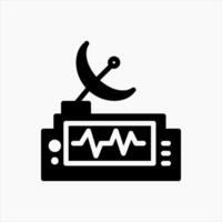 Design Illustration graphic of military radar icon with glyph style. Suitable for UI, mobile design, web design, etc. vector