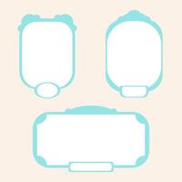 Abstract blue round banner design with action buttons on isolated background vector