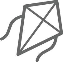 A kite line icon on a white background vector