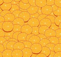 Pattern background of sliced oranges. vector