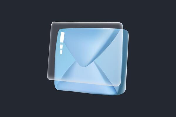 3d messages icon. 3d email message illustration icon.