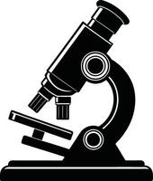 Stylish Microscope Silhouette for Labs vector