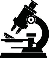 Bold Microscope Silhouette for Graphics vector