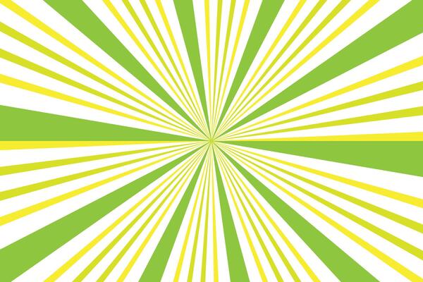 simple abstract green yellow color thin to thick creative geometric sunburst monochrome line pattern sunburst rays background