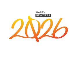 Happy new year 2026 icon, new year design element vector