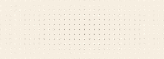 Beige journal planer page with dotted square grid. Simple square graph paper texture. Retro bullet notebook pattern background. Repeated school math sheet wallpaper. Note paper template vector