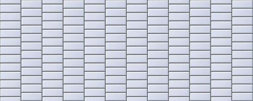 Seamless grey tile pattern. Rectangle ceramic tiled texture for bathroom wall, kitchen floor, pool surface. Repeating white mosaic grid background. Repeated light brick backdrop. vector